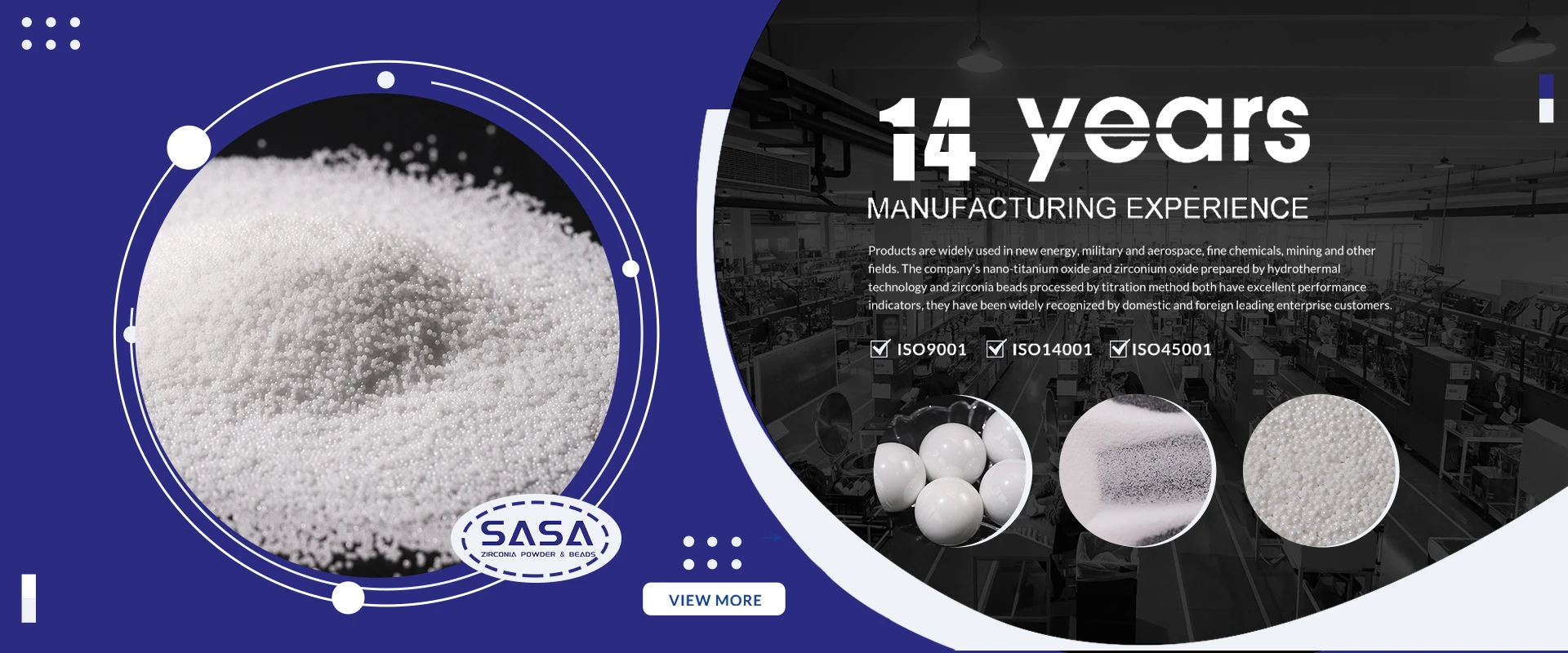 SASA Zirconia Powder & Beads
